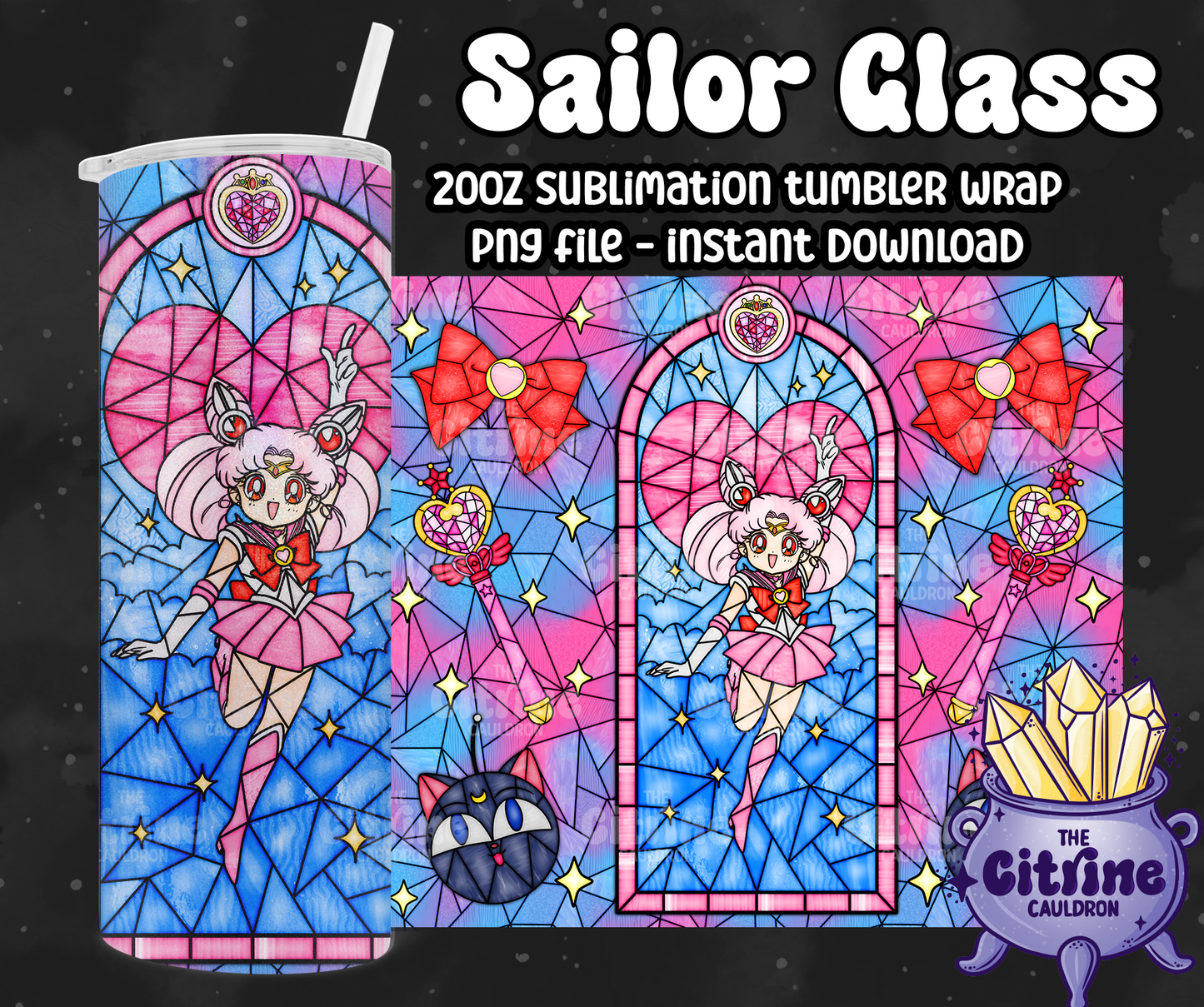 Sailor Glass Part 2 - PNG Wrap for Sublimation 20oz Tumbler