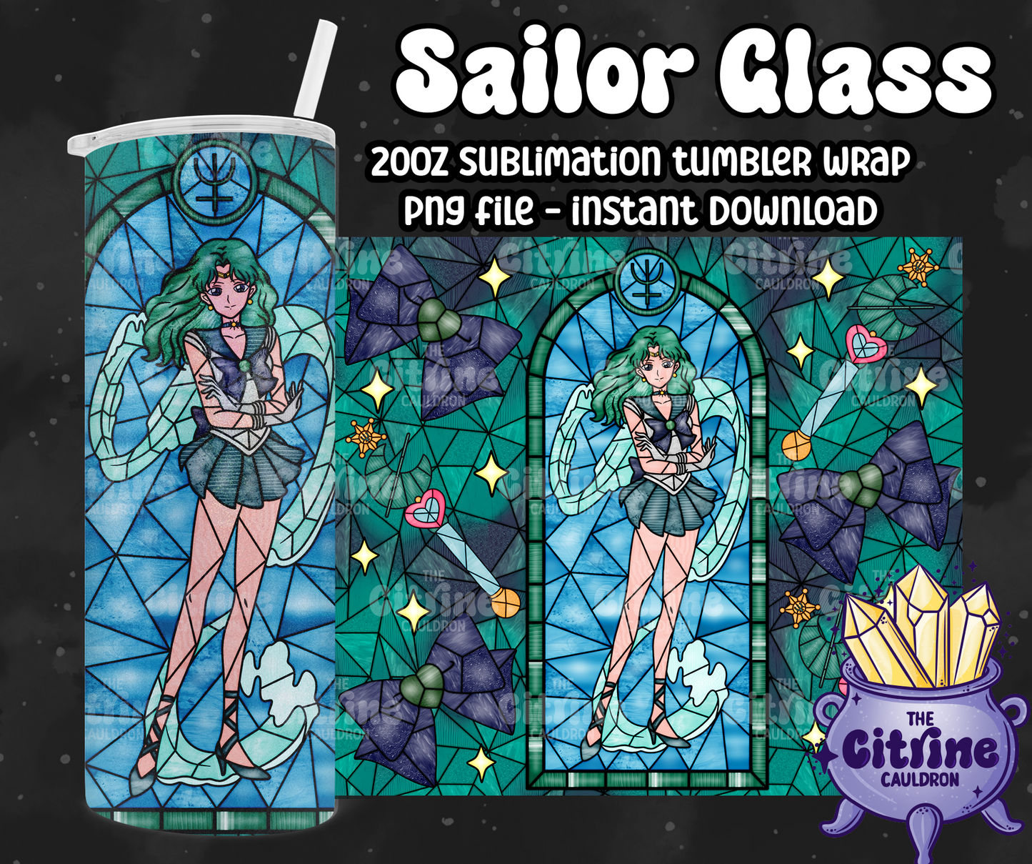 Sailor Glass Part 2 - PNG Wrap for Sublimation 20oz Tumbler