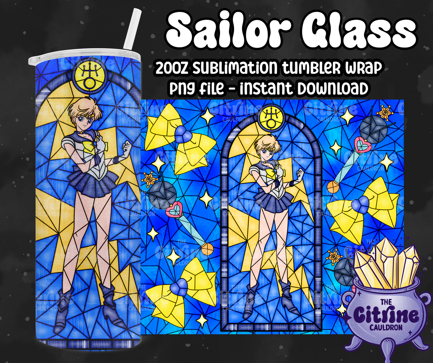 Sailor Glass Part 2 - PNG Wrap for Sublimation 20oz Tumbler