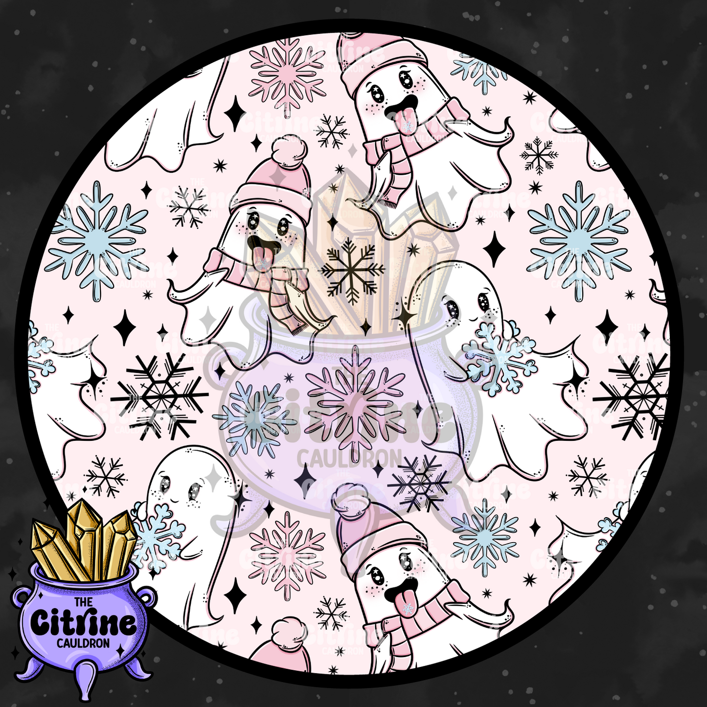 Snowflake Ghosties - Seamless