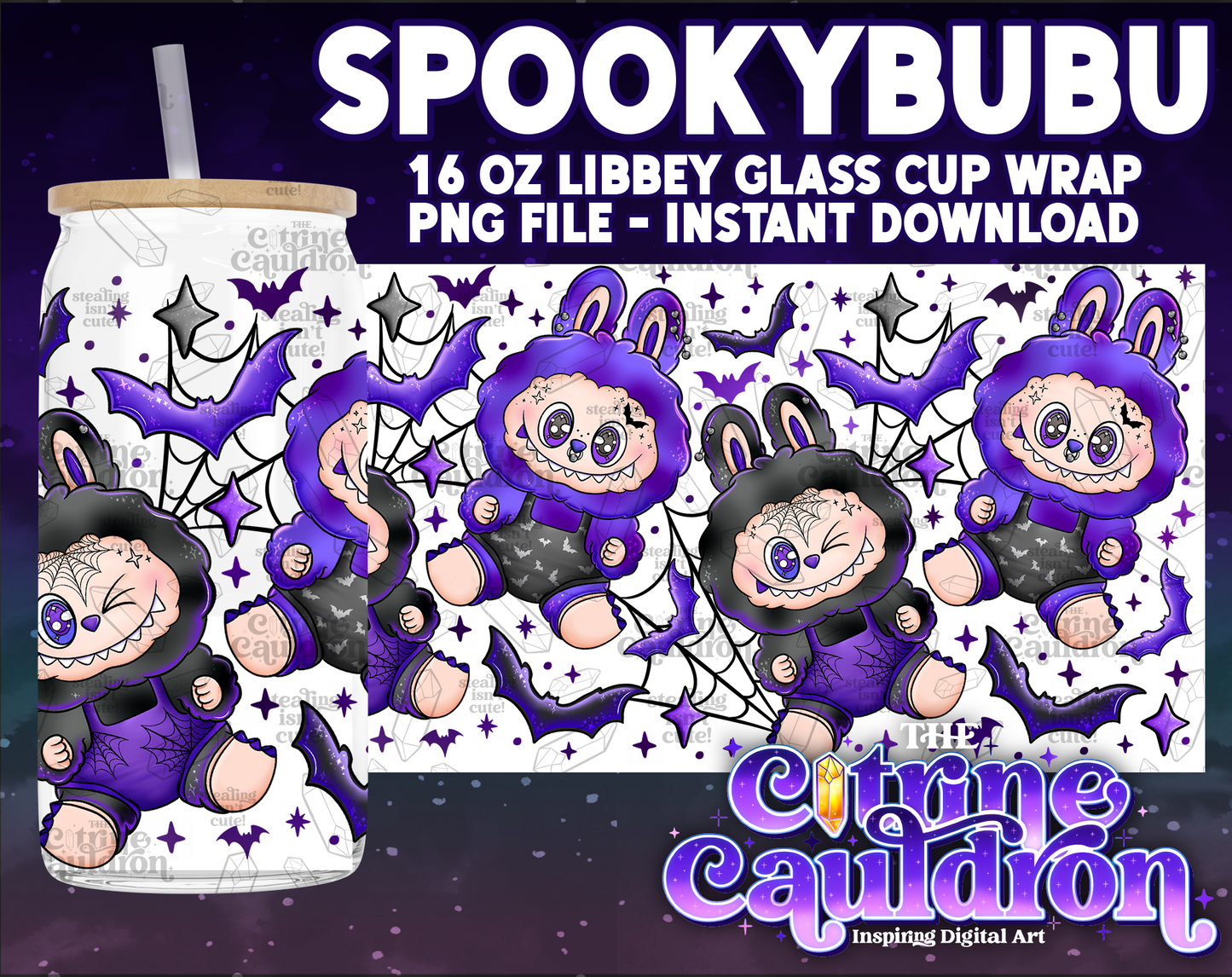 Popbubu - PNG Wrap for Libbey 16oz Glass Can
