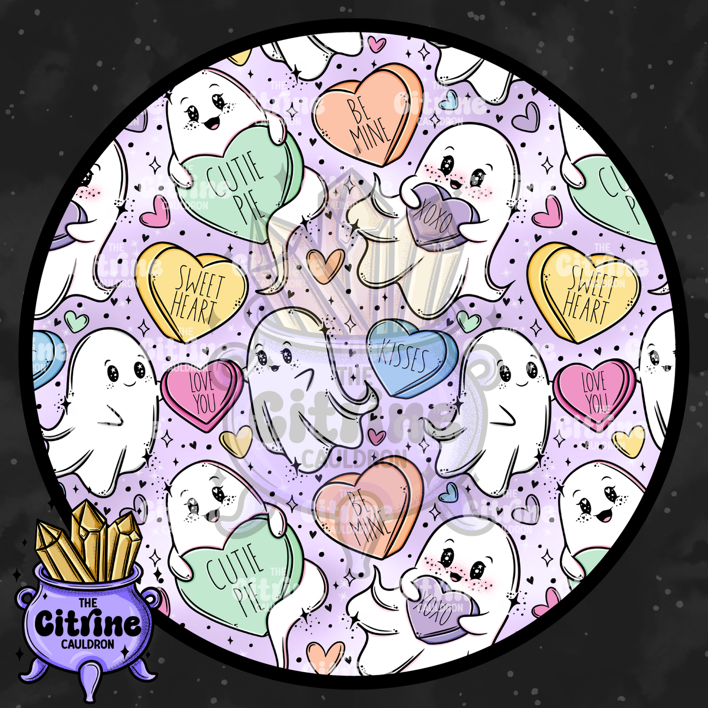 Sweetheart Ghosties - Seamless