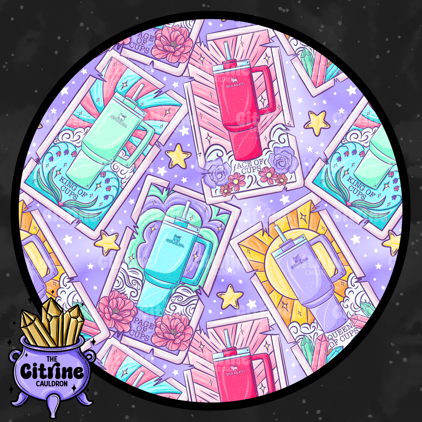 Tarot Cups - Seamless