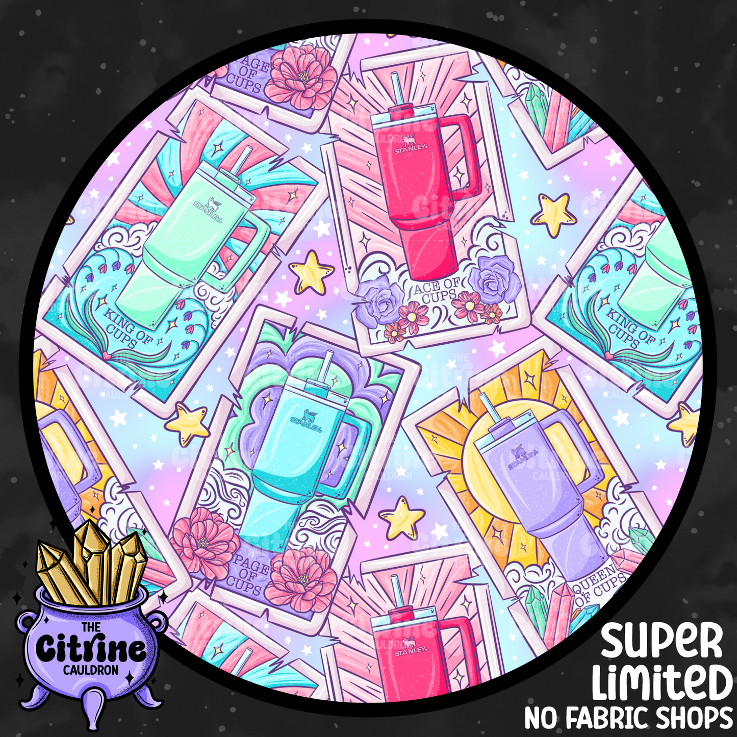 Tarot Cups - Seamless