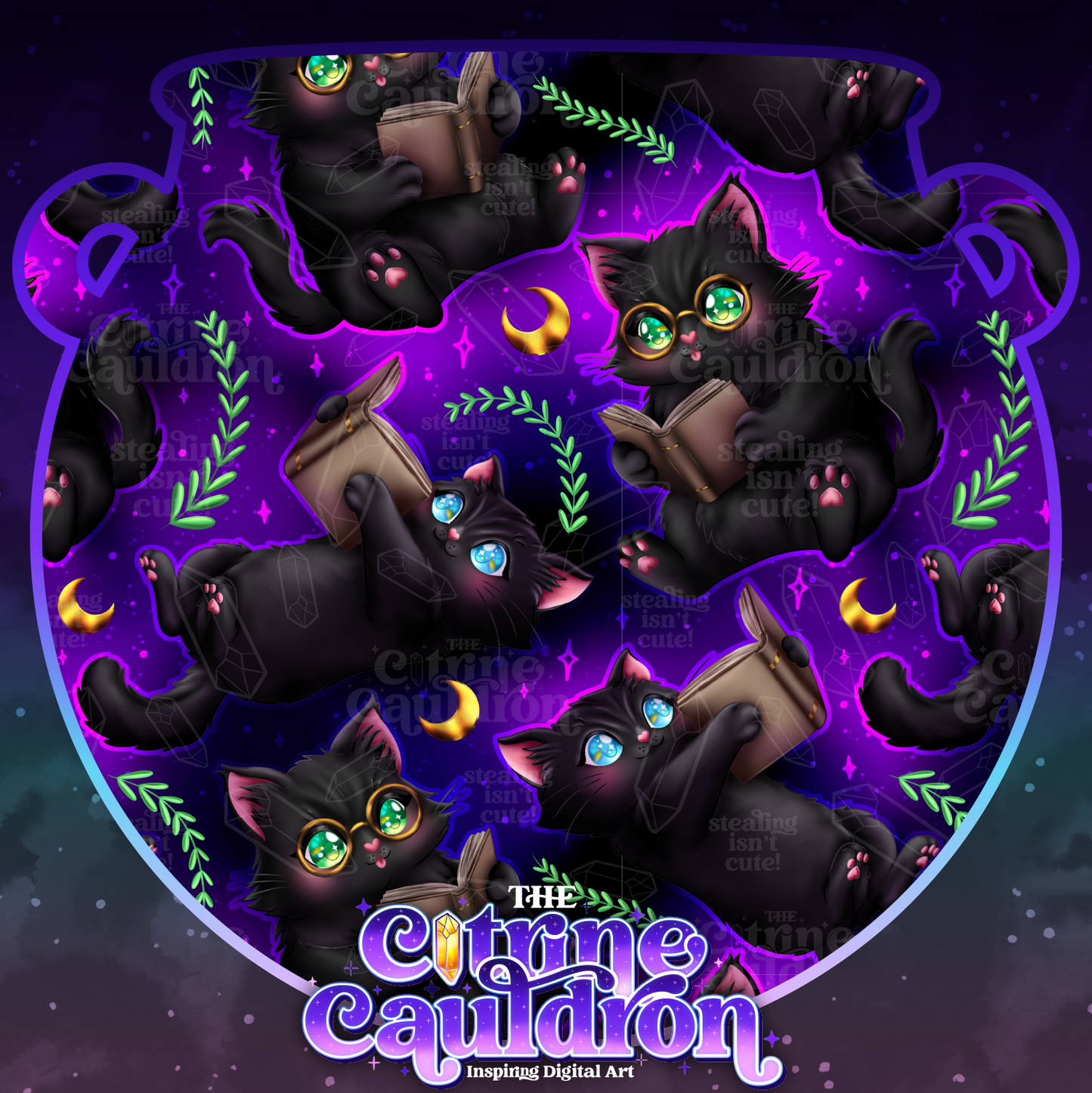 Void Kitty Library - Seamless