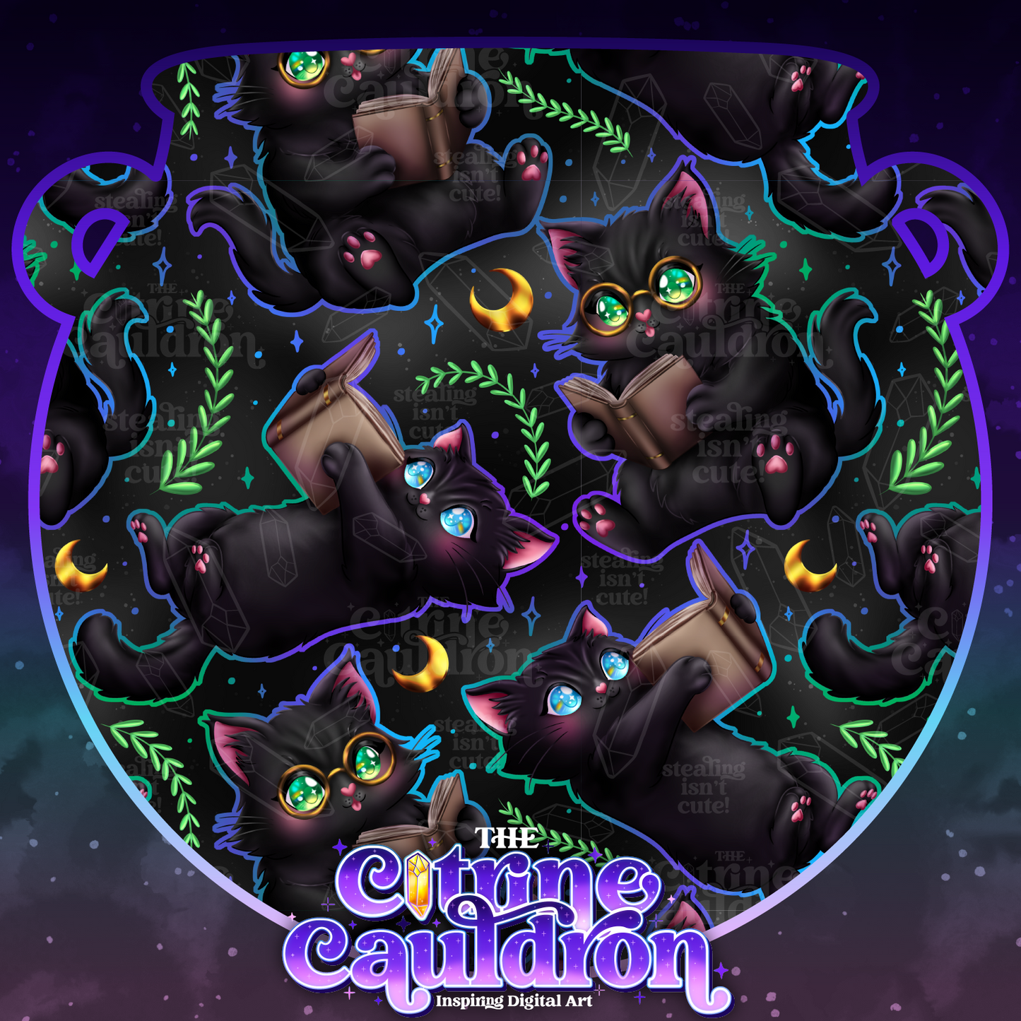 Void Kitty Library - Seamless