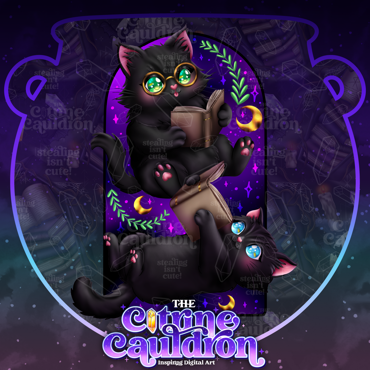 Void Kitty Library - Sublimation PNG