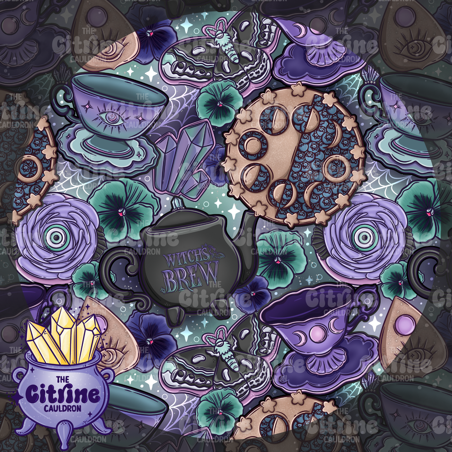 WitchTEA Party - Seamless