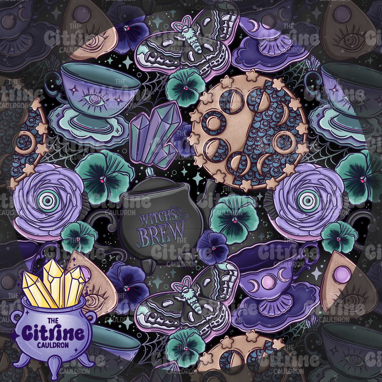 WitchTEA Party - Seamless