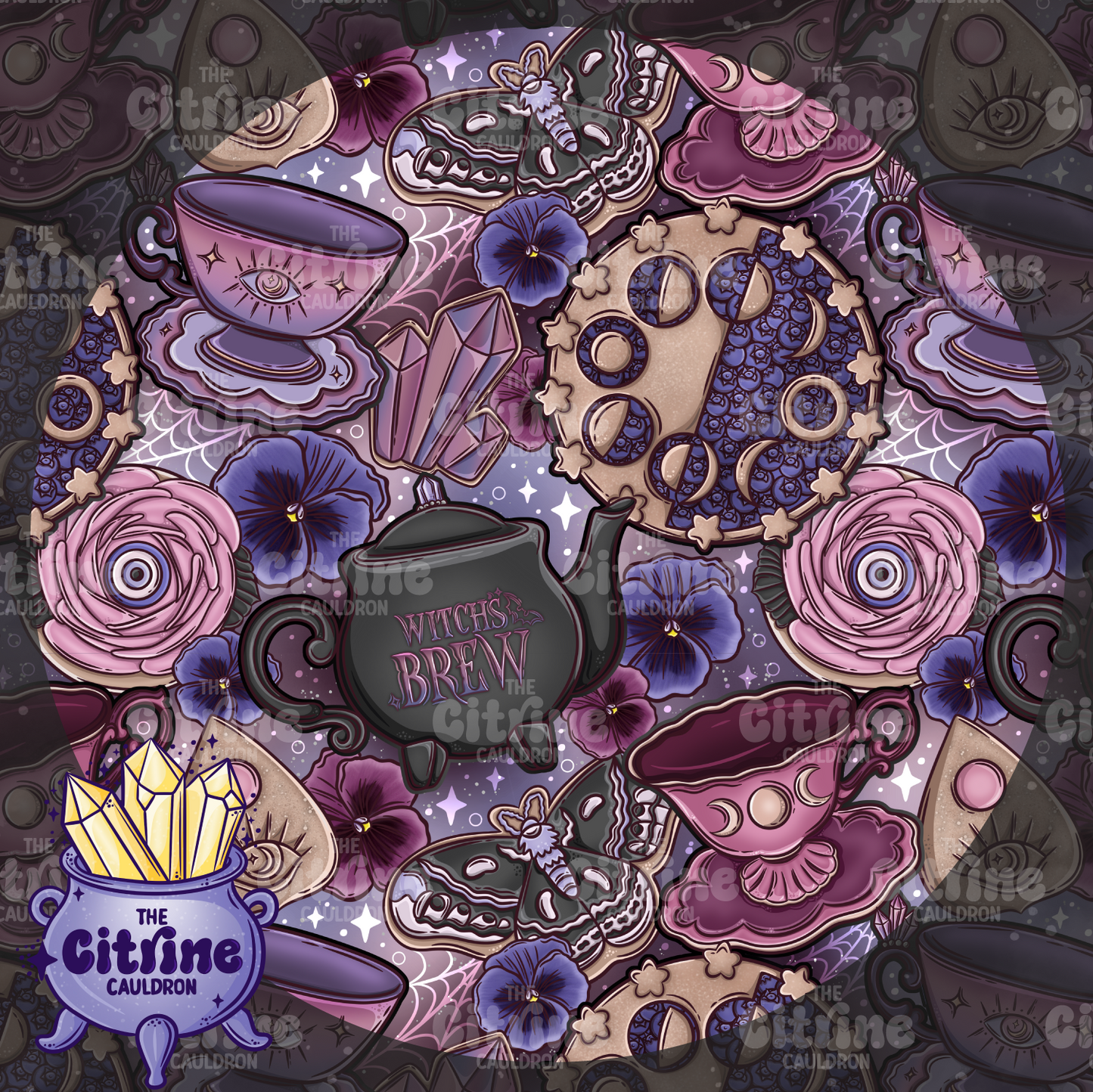 WitchTEA Party - Seamless