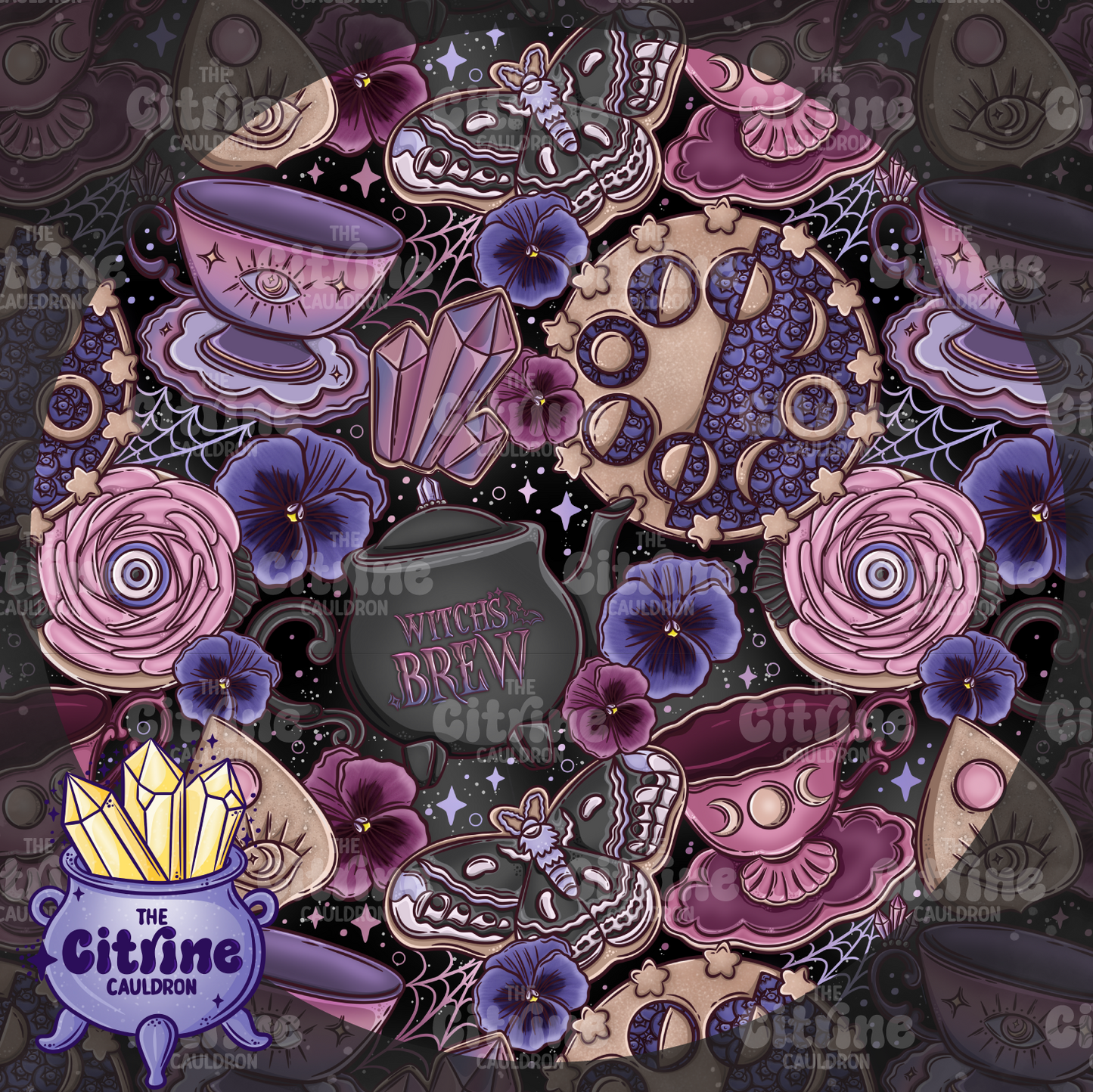 WitchTEA Party - Seamless