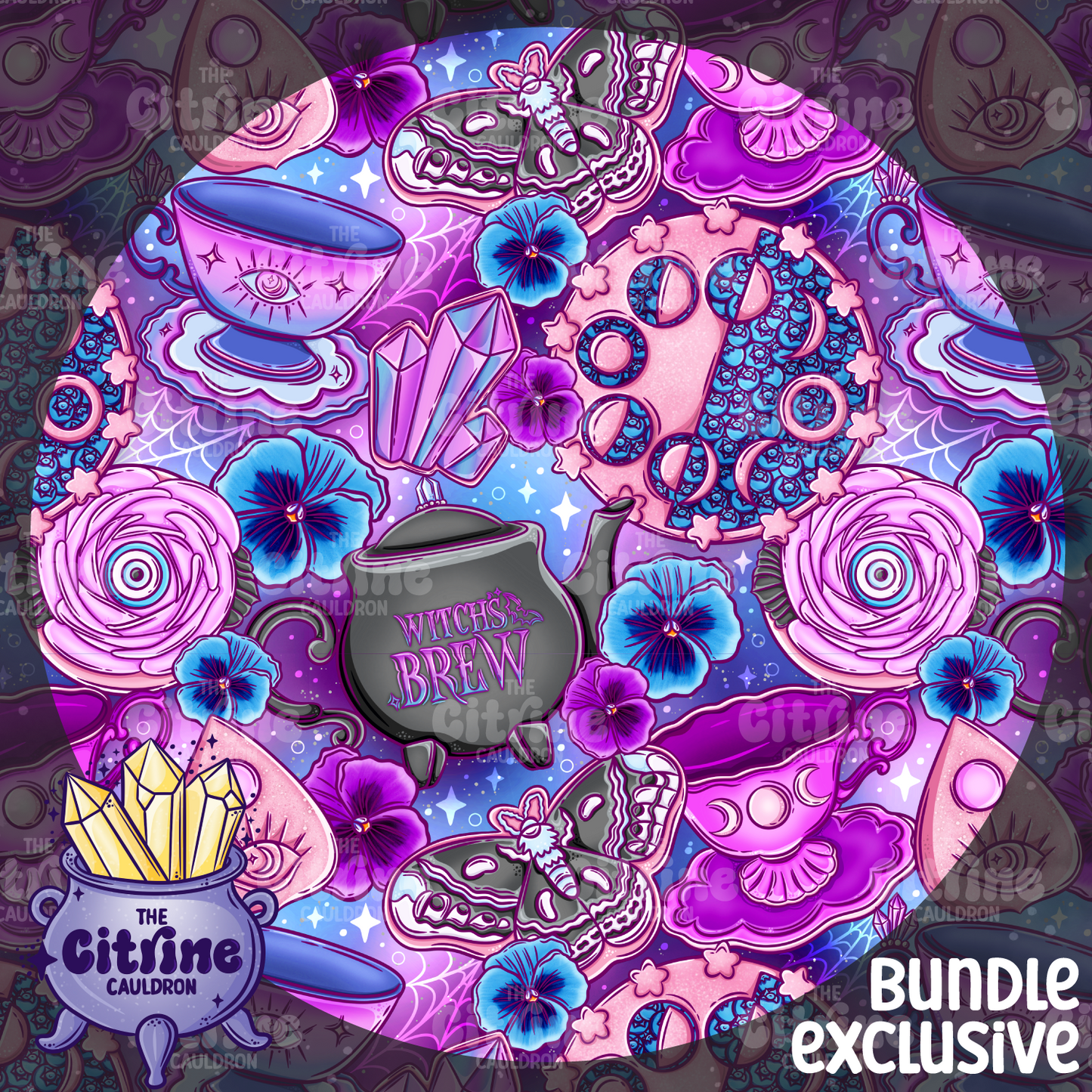 WitchTEA Collection - Seamless, Coordinates & PNG Bundle
