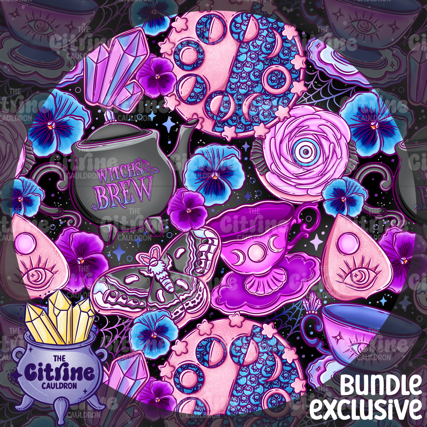 WitchTEA Collection - Seamless, Coordinates & PNG Bundle