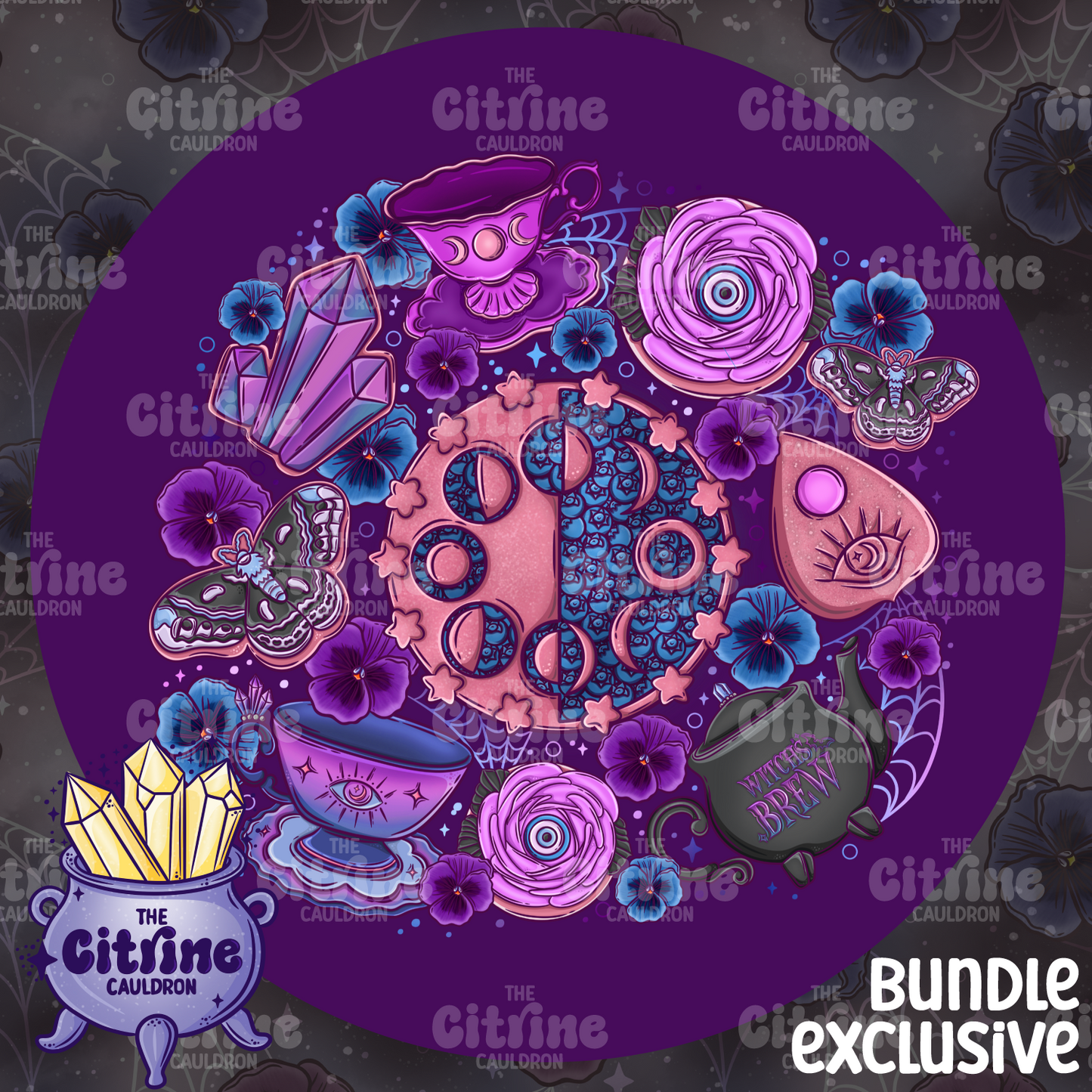 WitchTEA Collection - Seamless, Coordinates & PNG Bundle