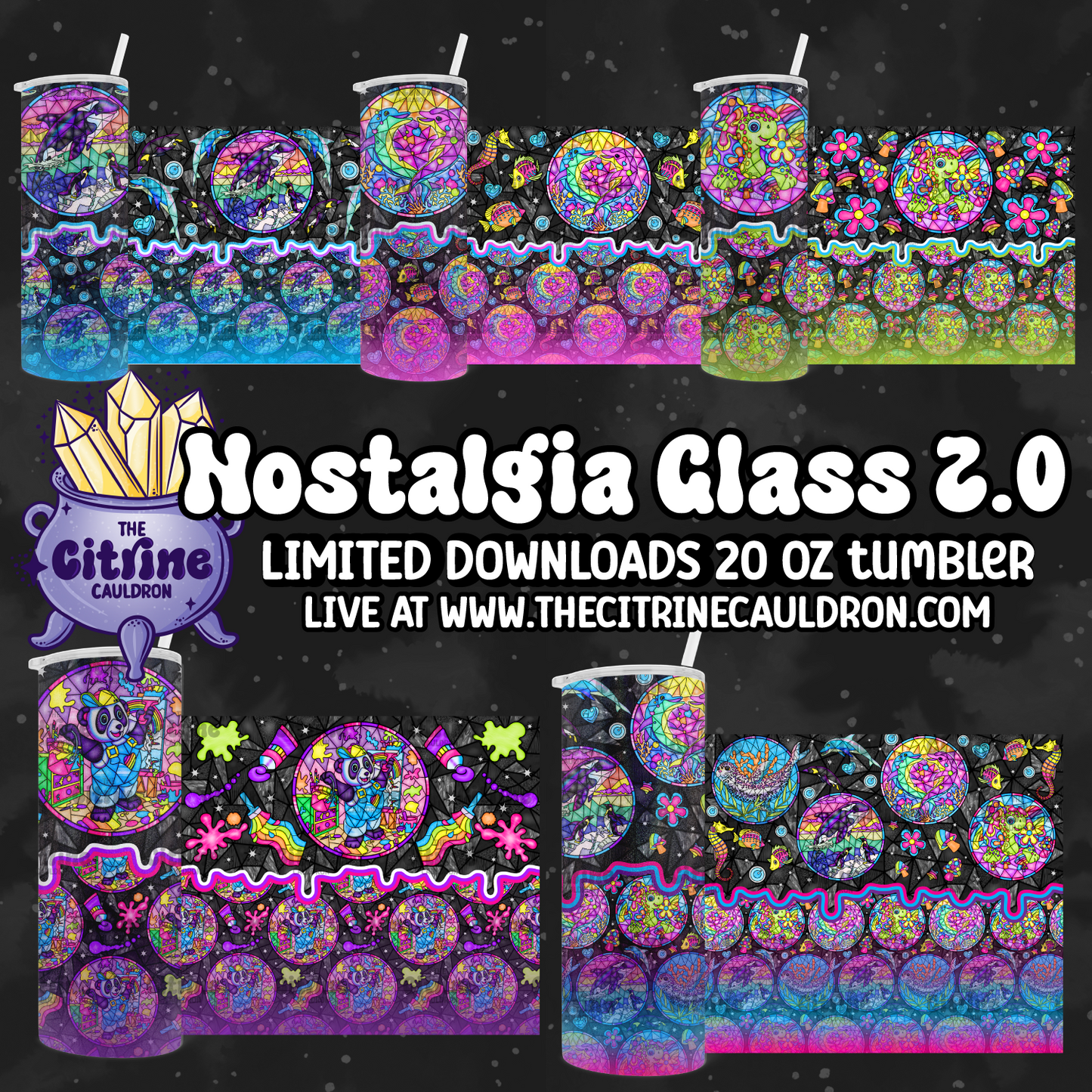 Nostalgia Glass 2.0 Bundle - PNG Wrap for Sublimation 20oz Tumbler