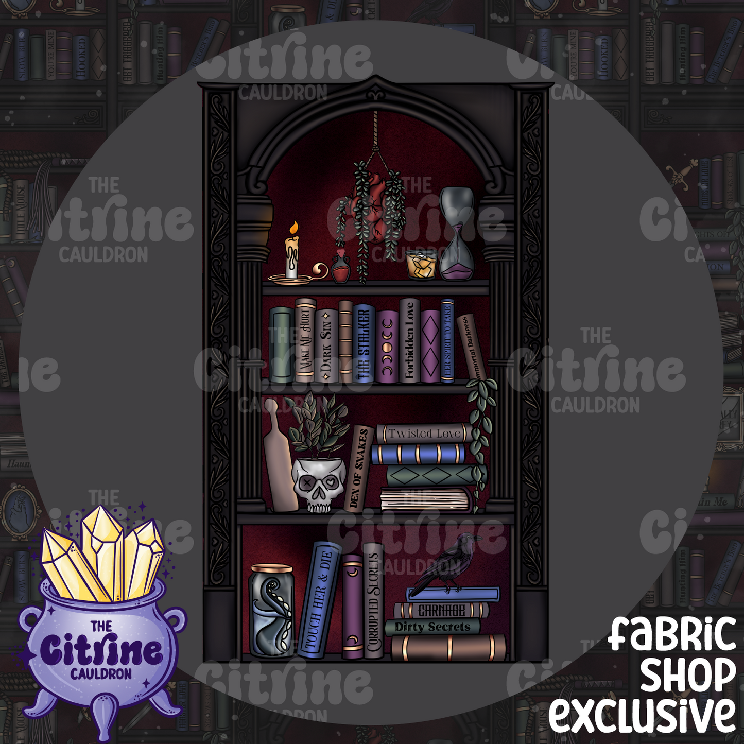 Dark Romance Library - Sublimation PNG