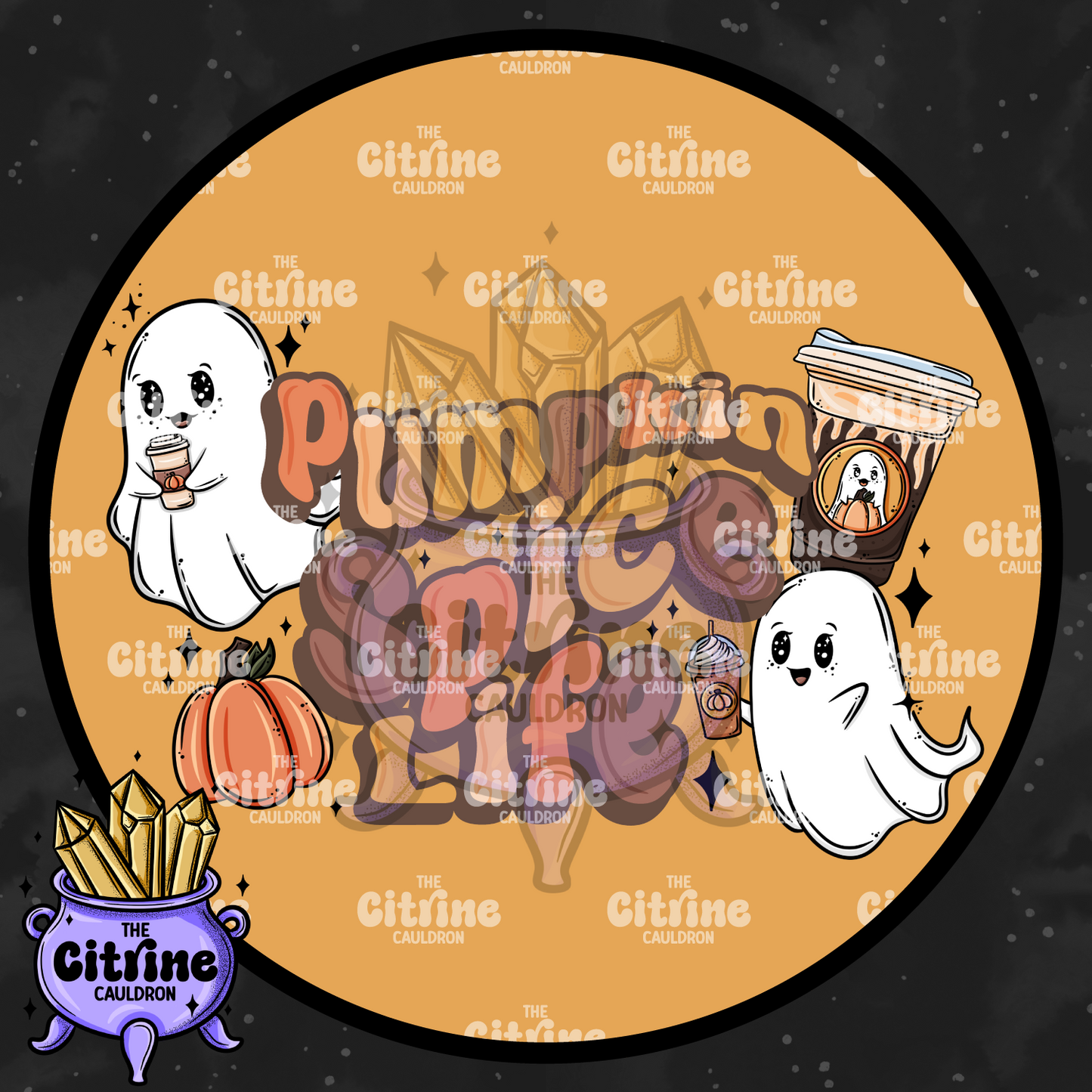 Pumpkin Spice Ghosts - Sublimation PNG