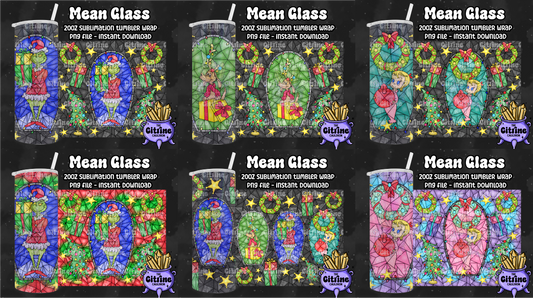 Mean Glass - PNG Wrap for Sublimation 20oz Tumbler