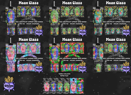 Mean Glass - PNG Wrap for Sublimation 40oz Tumbler