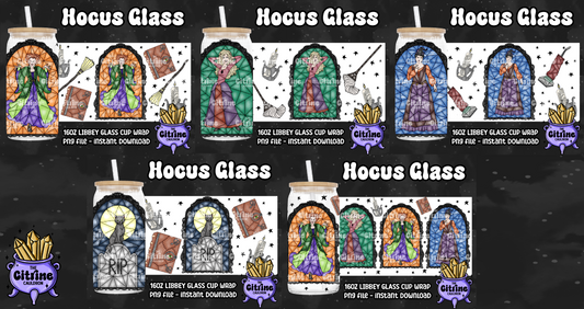 Hocus Glass - PNG Wrap for Libbey 16oz Glass Can