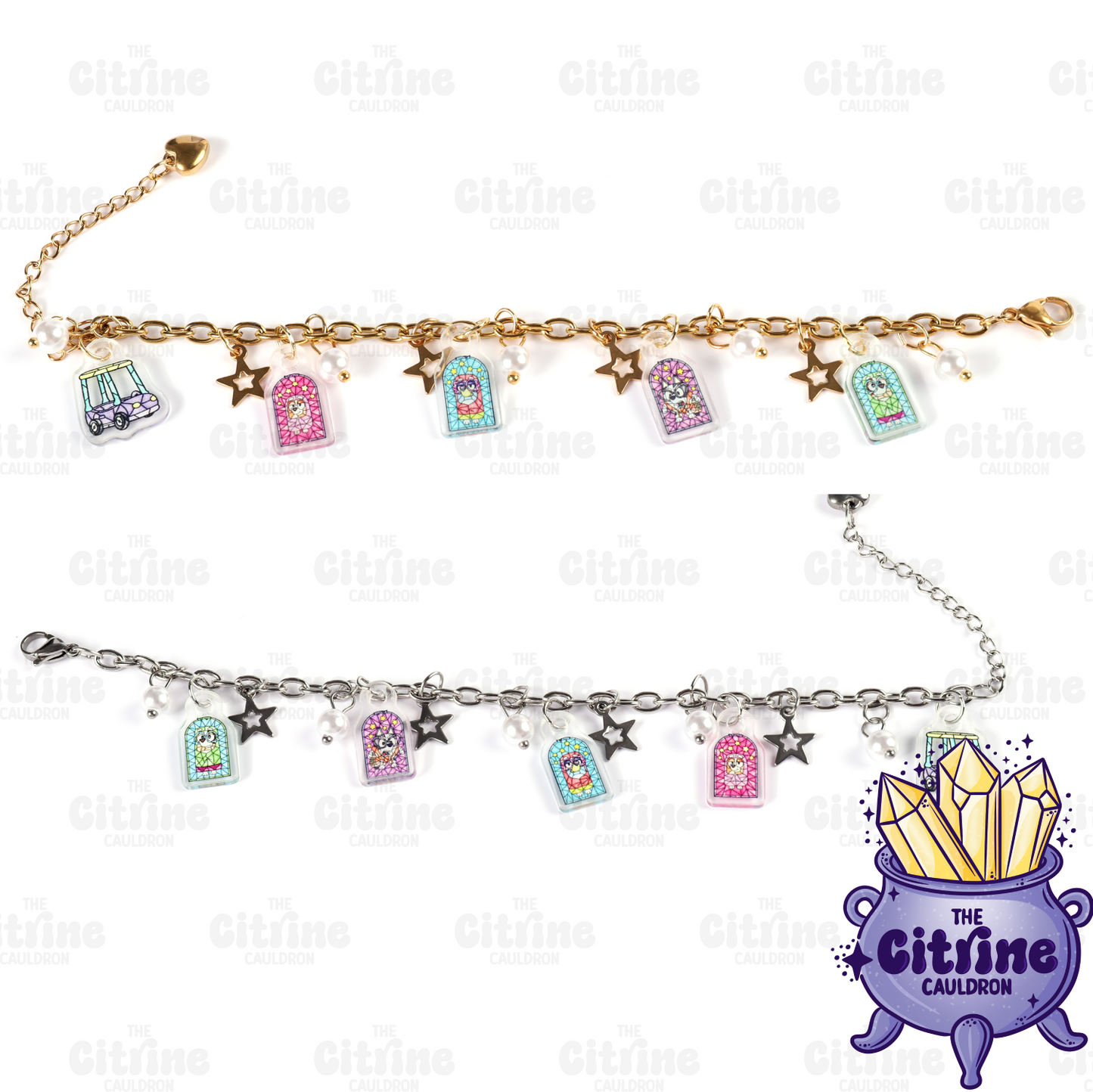 Grannie Glass - Acrylic Charm Bracelet