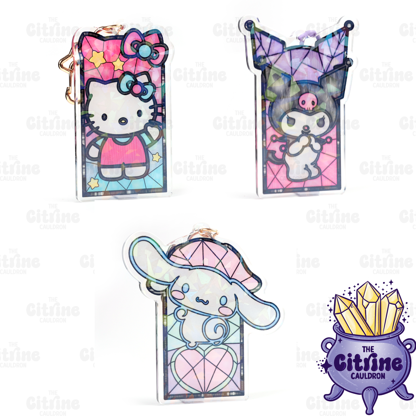 Hello Glass - Holographic Acrylic Keychain