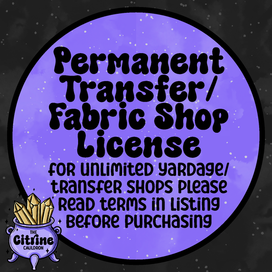 Permanent Commercial License for Fabric/Transfer Shops