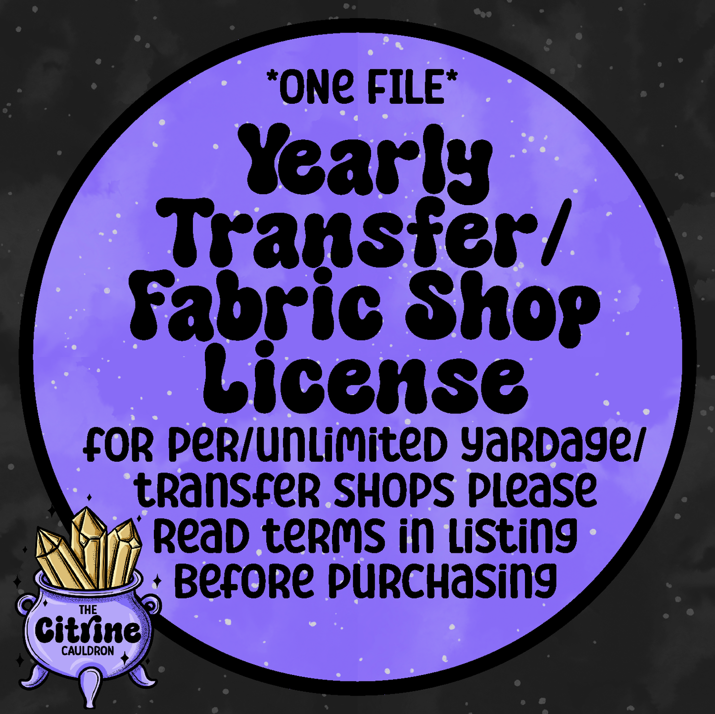 Yearly Commercial License for Fabric/Transfer Shops - Single File