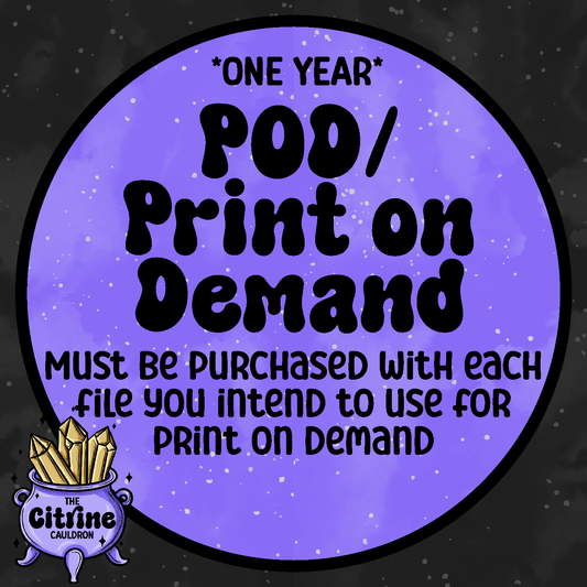 Yearly Commercial License for POD/Print on Demand - Single File
