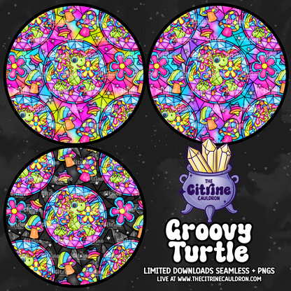 Groovy Turtle Glass - Seamless