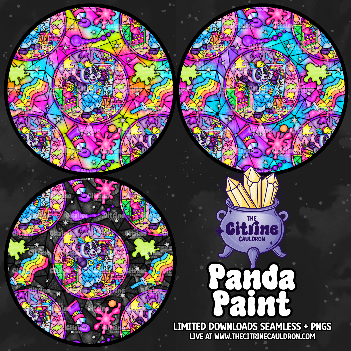 Panda Paint Glass - Seamless