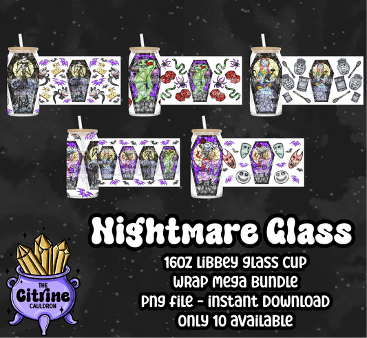 Nightmare Glass - PNG Wrap for Libbey 16oz Glass Can