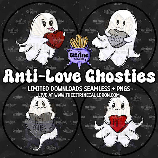 Anti Love Ghosties Neutral - Sublimation PNG