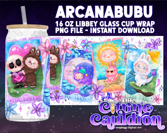 Arcanabubu - PNG Wrap for Libbey 16oz Glass Can