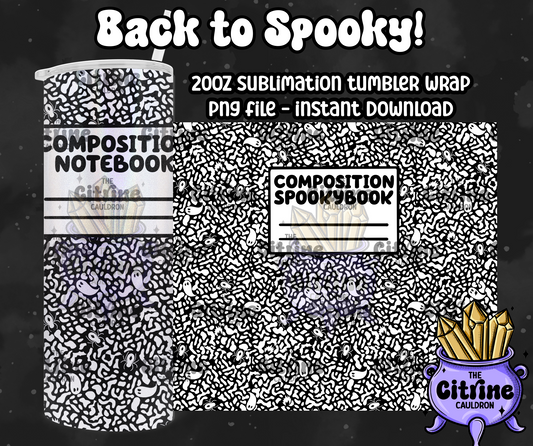 Back to Spooky - PNG Wrap for Sublimation 20oz Tumbler
