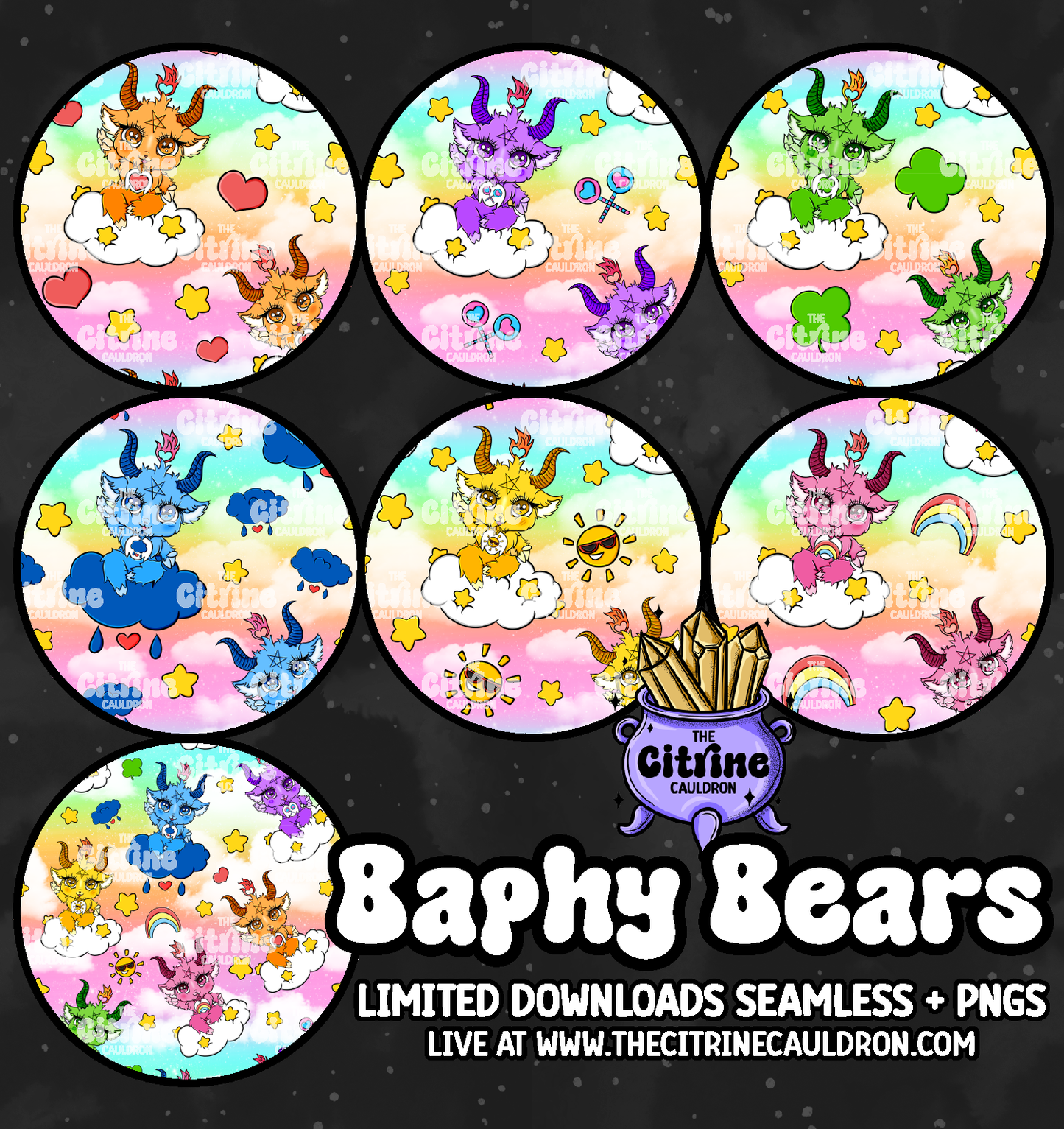 Baphy Bears Rainbow - Seamless