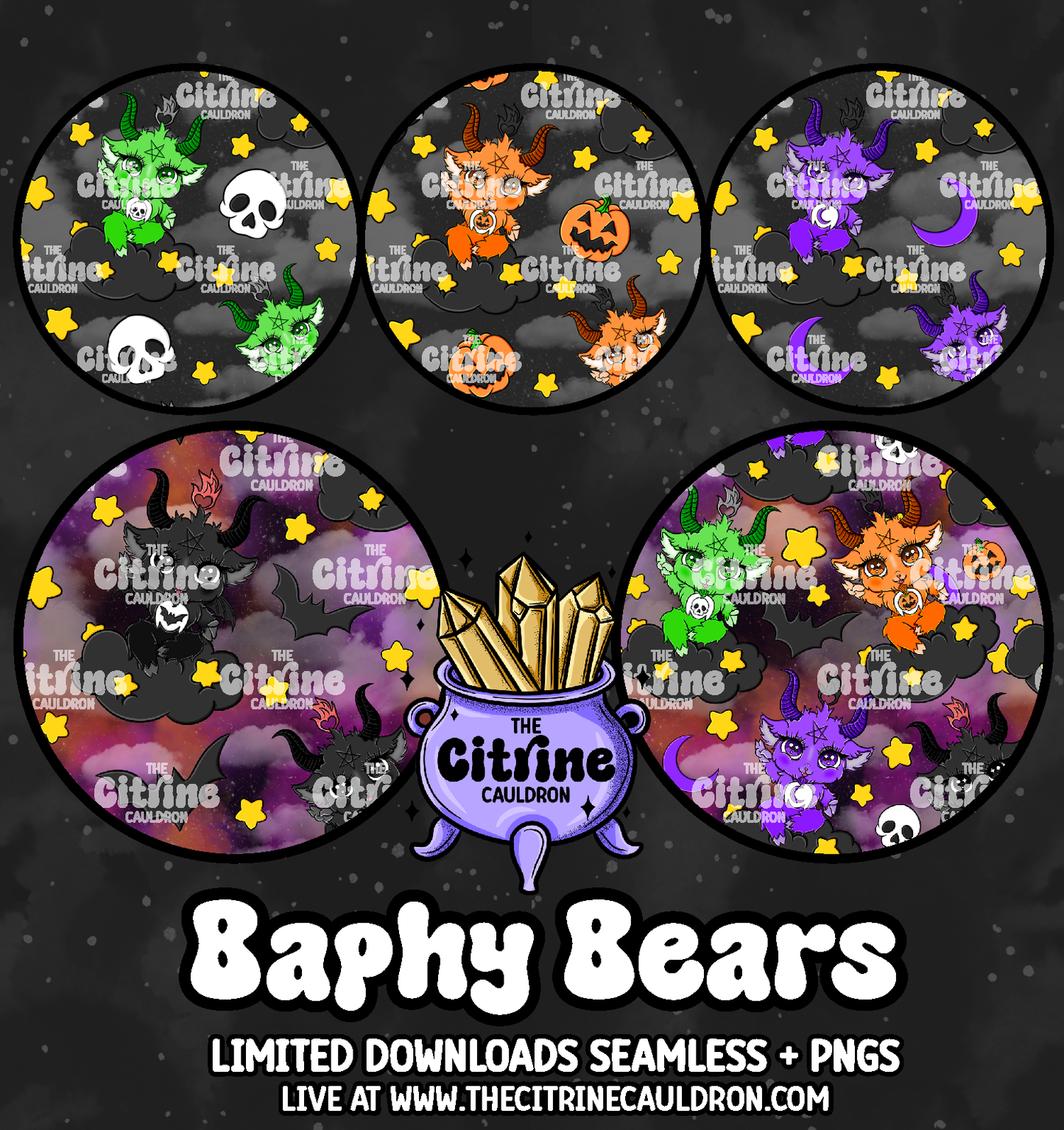 Baphy Bears Hallow - Seamless