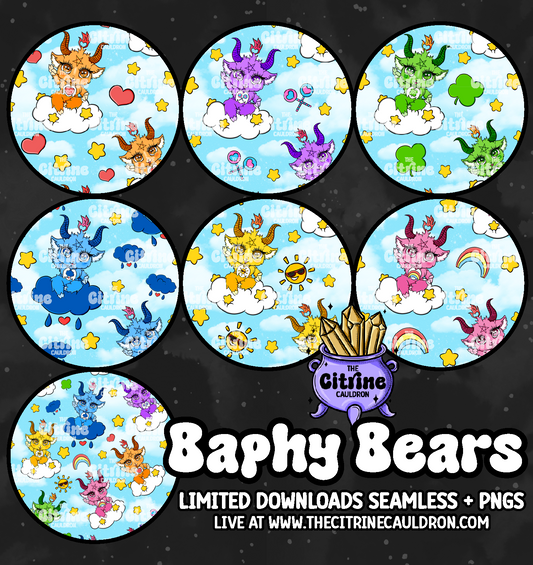 Baphy Bears Blues - Seamless