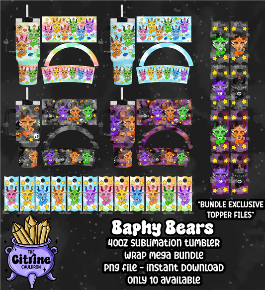 Baphy Bears - PNG Wrap for Sublimation 40oz Tumbler