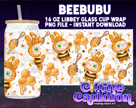 Beebubu - PNG Wrap for Libbey 16oz Glass Can