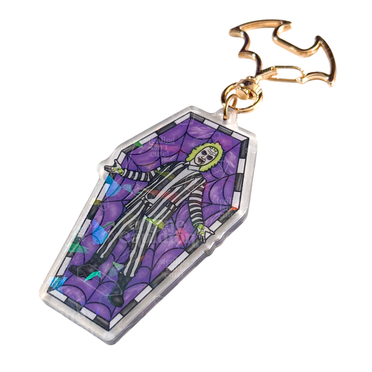 Beetle Glass - Holographic Acrylic Keychain