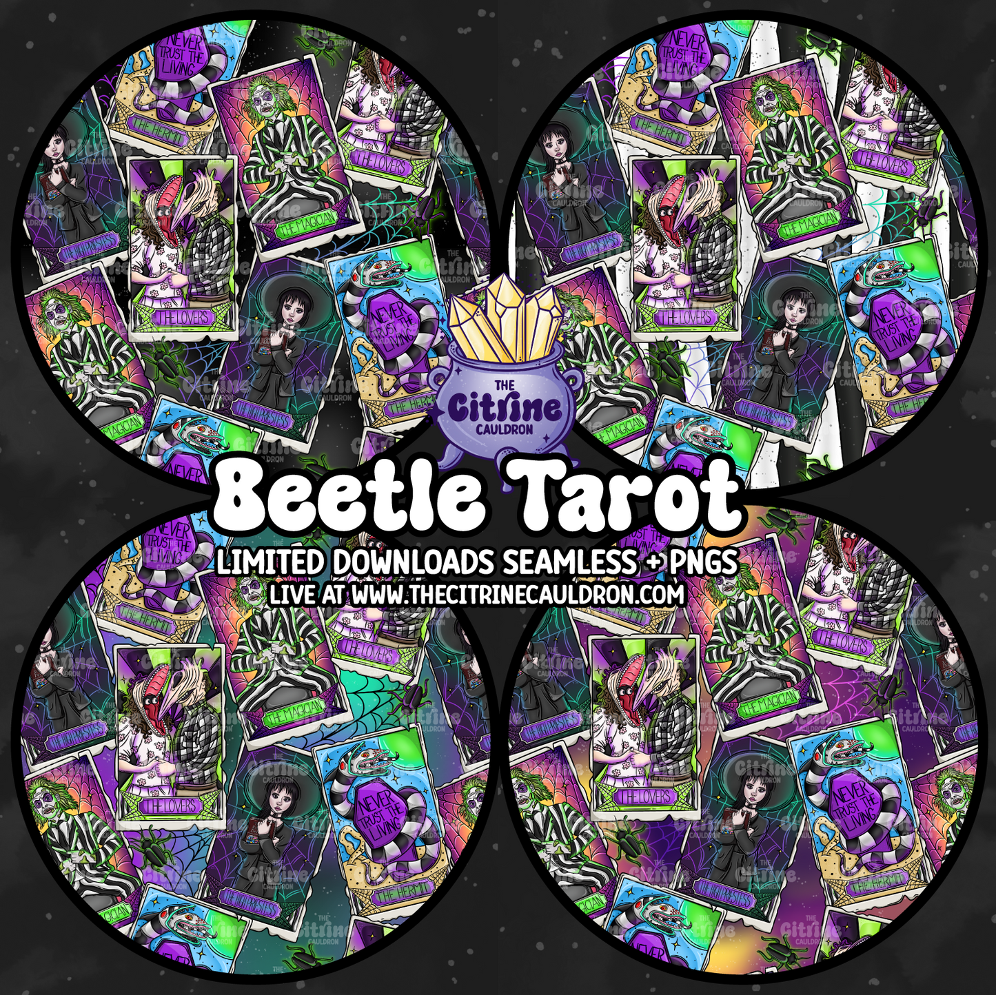 Beetle Tarot - Seamless