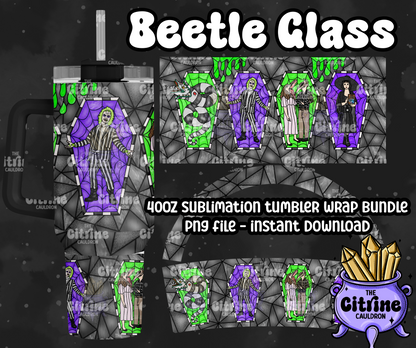Beetle Glass - PNG Wrap for Sublimation 40oz Tumbler