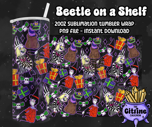Beetle on a Shelf - PNG Wrap for Sublimation 20oz Tumbler