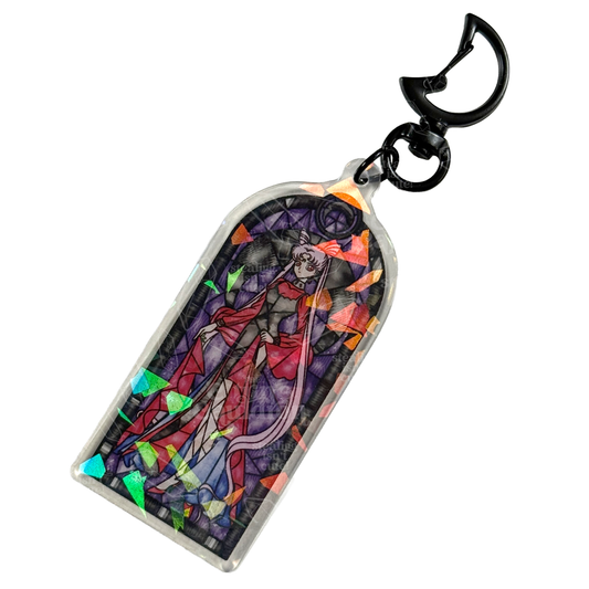 Sailor Glass Chibi Lady - Holographic Acrylic Keychain