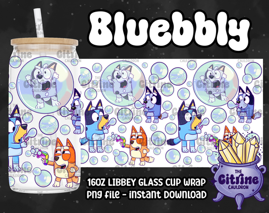 Bluebbly - PNG Wrap for Libbey 16oz Glass Can