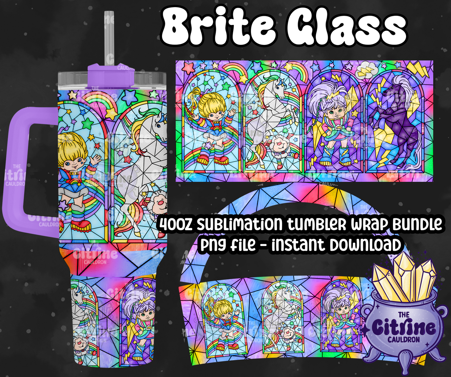 Brite Glass - PNG Wrap for Sublimation 40oz Tumbler