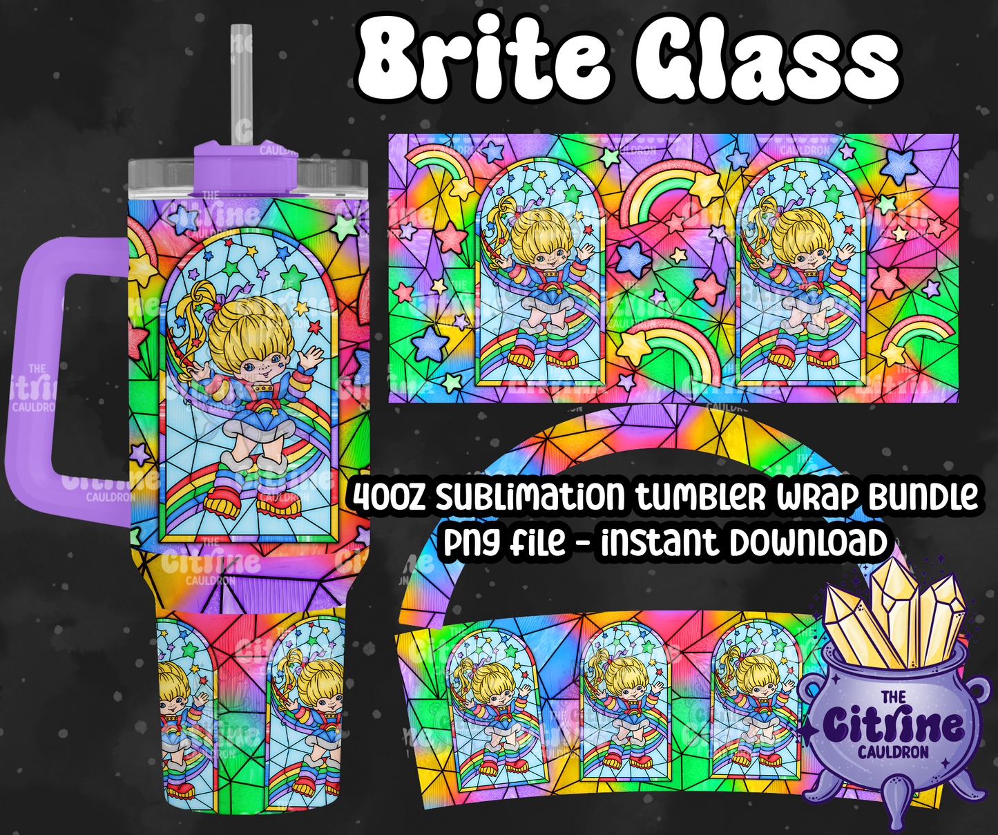 Brite Glass - PNG Wrap for Sublimation 40oz Tumbler