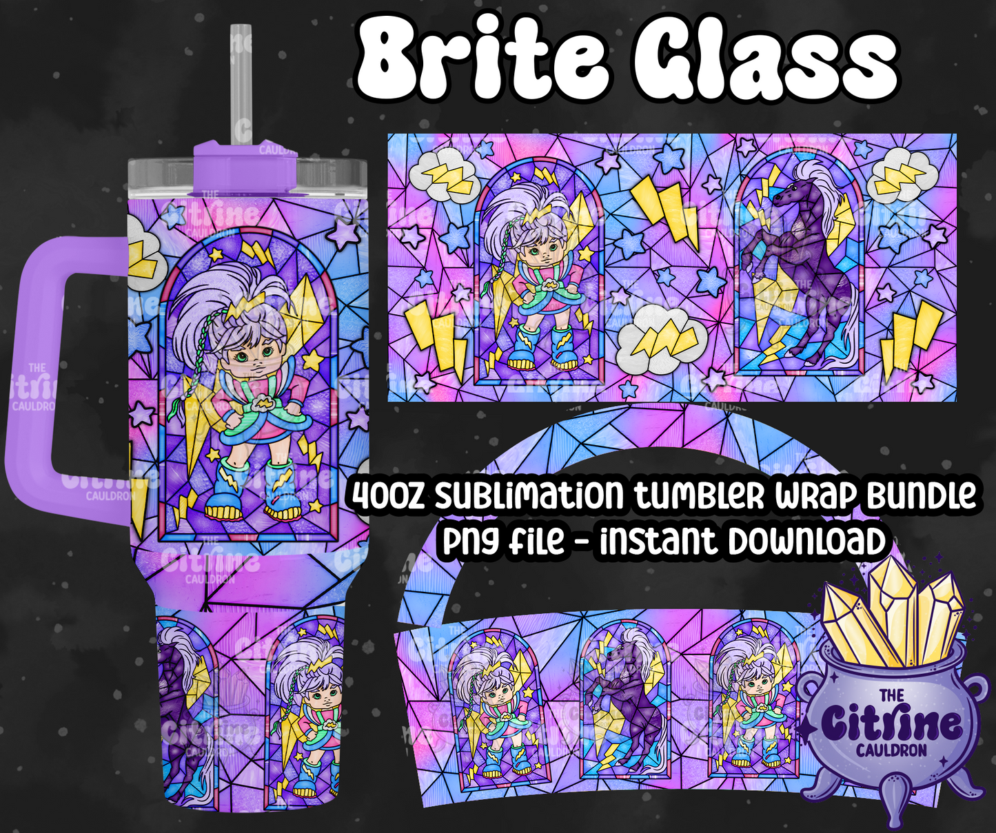 Brite Glass - PNG Wrap for Sublimation 40oz Tumbler