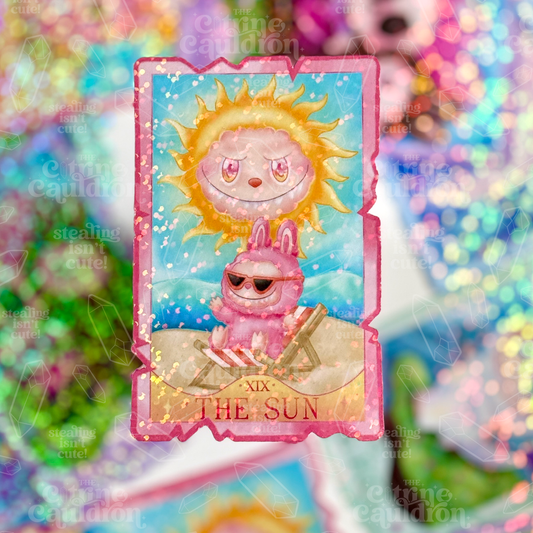 Labubu Tarot The Sun - Sticker
